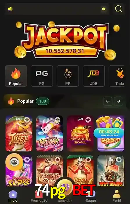 Promoções Especiais no 74pg bet App